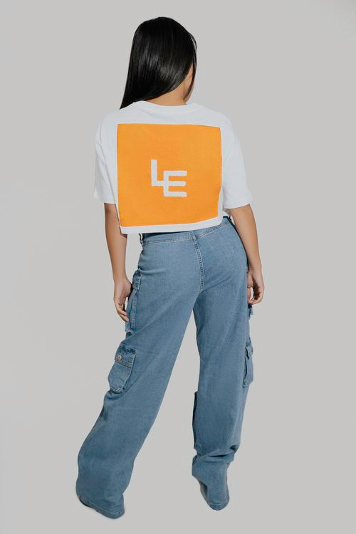 Chenille Logo Crop T-Shirt